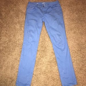 Ann Taylor Loft Distressed Blue pants